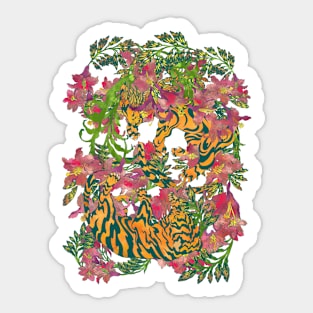 Sleeping Tigers Sticker